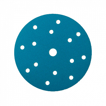 SANDWOX BLUE CERAMIC диск на бумажной основе, керамика Ø150мм, Р180, липучка 15 отв.