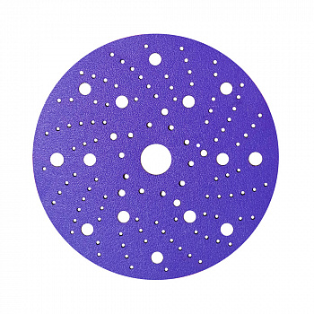 SANDWOX PLUS PURPLE диск на пленочной основе, керамика Ø150мм,  Р220, липучка, Multi holes