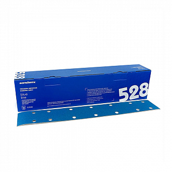 SANDWOX BLUE CERAMIC полоски на бумажной основе, керамика 70*420мм,  Р240, липучка 14 отв.