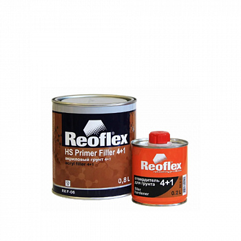 REOFLEX 2К Грунт акриловый 4+1 (комплект 0,8л+0,2л), Белый