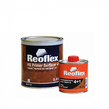 REOFLEX 2К Грунт акриловый на металл 4+1 (комплект 0,8+0,2л), Черный