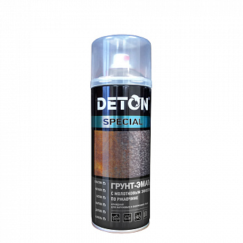 DETON Аэрозольный баллон грунт-эмаль Молотковая серая , 520 мл